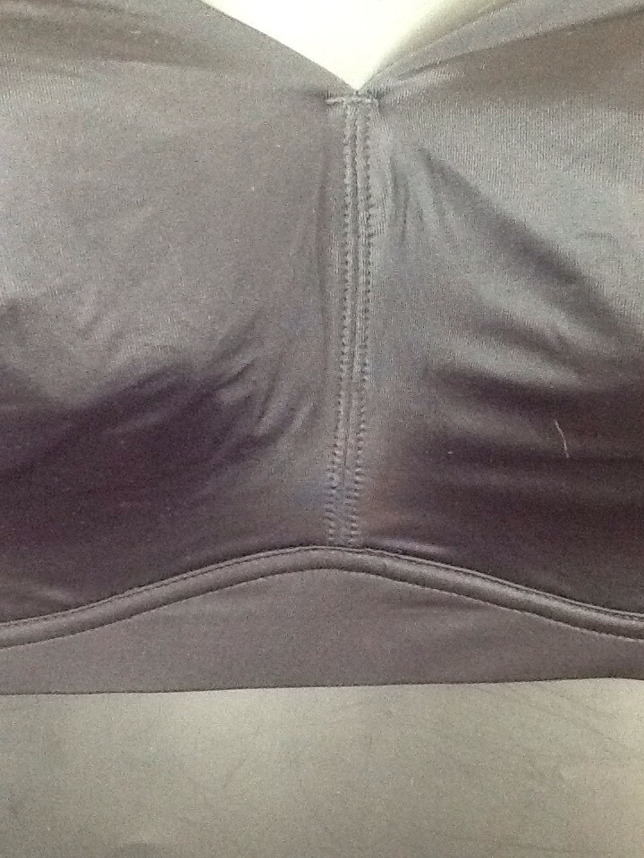 NWT Catherines No Wire Full Coverage Back Smoothing Bra Nylon Cup BLACK New