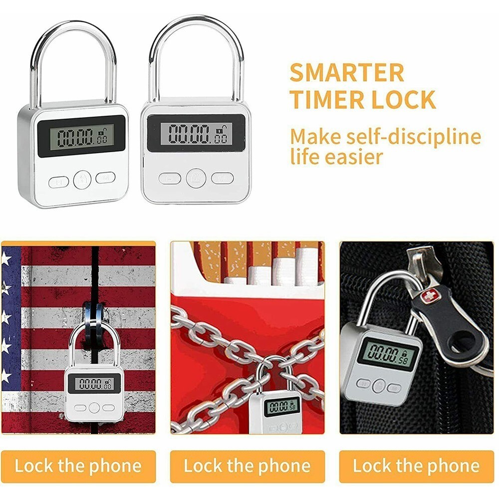 3* Metal Timer Lock Digital Electronic Electronic Time Heavy Duty Multi Function