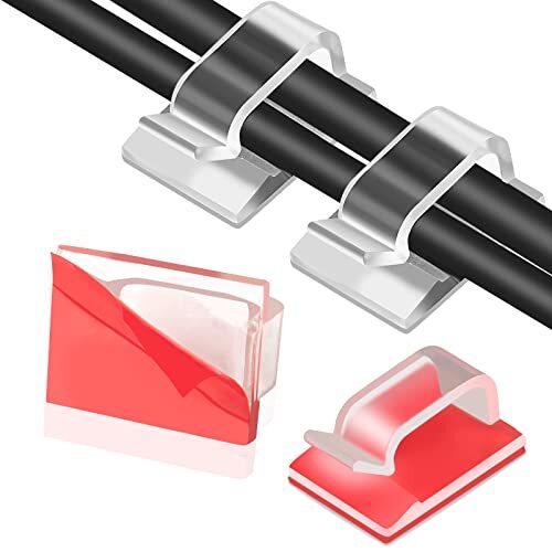 Adhesive Cable Clips (45 PCS), Upgraded Christmas Outdoor Light Small Clear