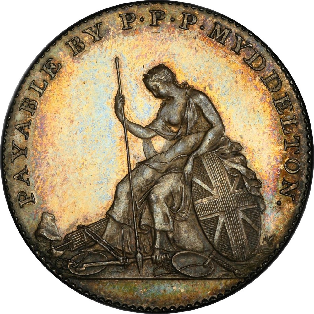 1796 MYDDELTON, SILVER TOKEN PCGS PR 64