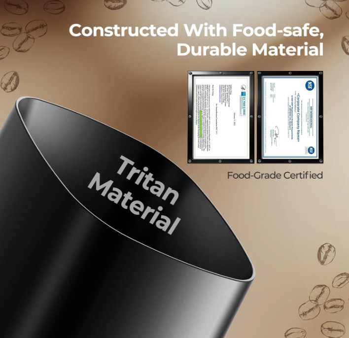 Subscale Digital Dosing Cup - 1g Precise Scale with LED Display & USB-C - Black