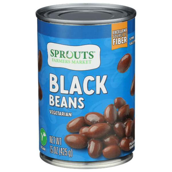 2 Pack - Sprouts Black Beans 15 oz