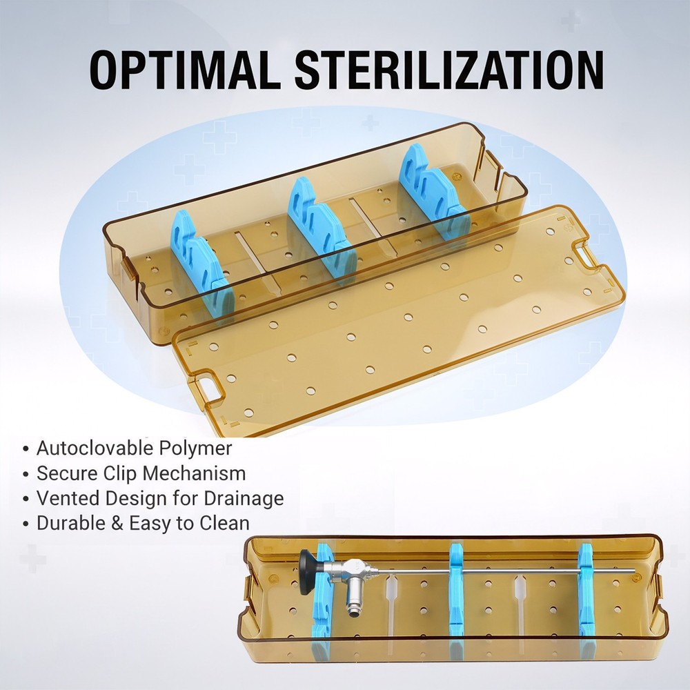 PPSU Endoscope Instruments Sterilization Tray Autoclave Case Sterilization Box S