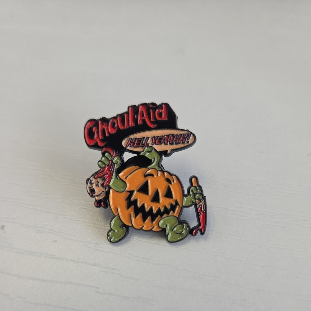 Ghoul-Aid Pumpkin Enamel Pin NEW