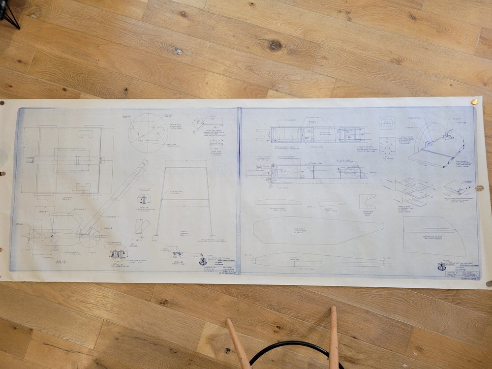 CLOUD CLIPPER blueprints rc model plane airplane r/c modeler magazine