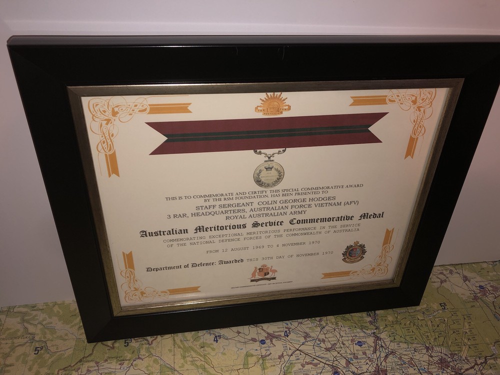 RSM - AUSTRALIAN MERITORIOUS SERVICE COMMEMORATIVE MEDAL CERTIFICATE ~ Type 1