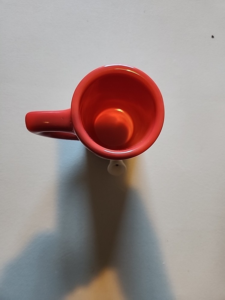 Multitasker Wake N Bake Ceramic Mug Novelty Coffee Cup Red And Cream