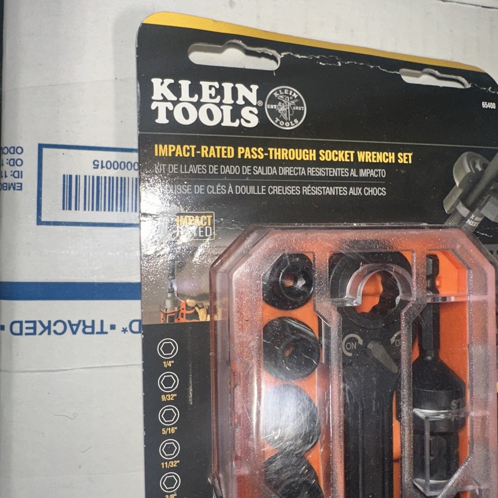 NEW! Klein Tool Bundle 65400 Pass Through Socket Set & 63625 MC Cable Cutter