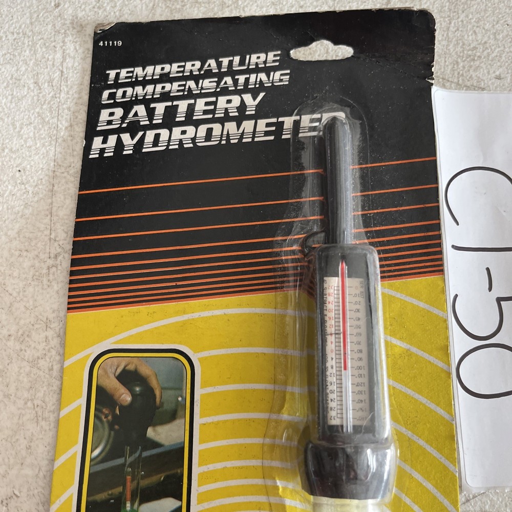 Custom Accessories 41119 6V Analog Compensating Battery Hydrometer New in Pkg.