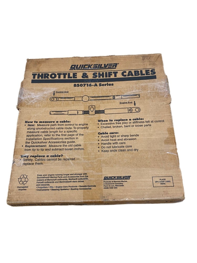 Mercury Marine O/S Throttle & Shift Cable 850716A20