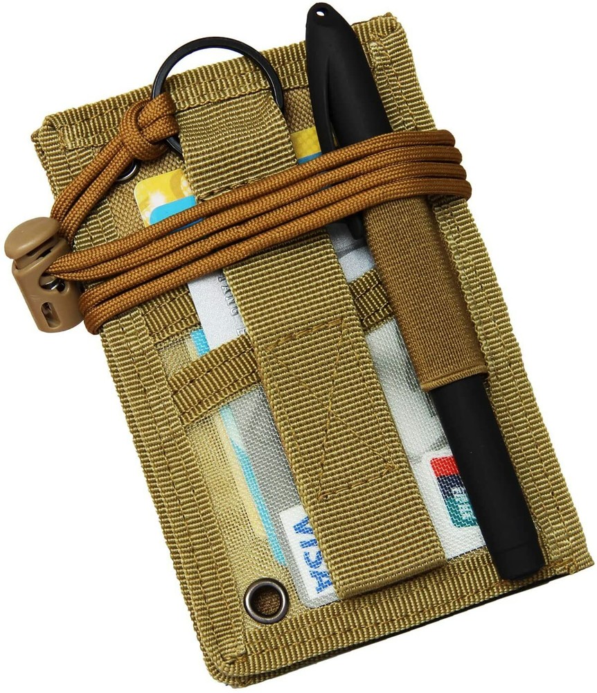 Tactical ID Card Holder Hook & Loop Patch Badge Holder and Neck Lanyard Key Ring