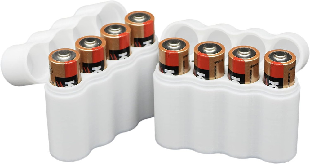 2 Pack AA Battery Case Soft Durable Material  Holds 4 Batteries New