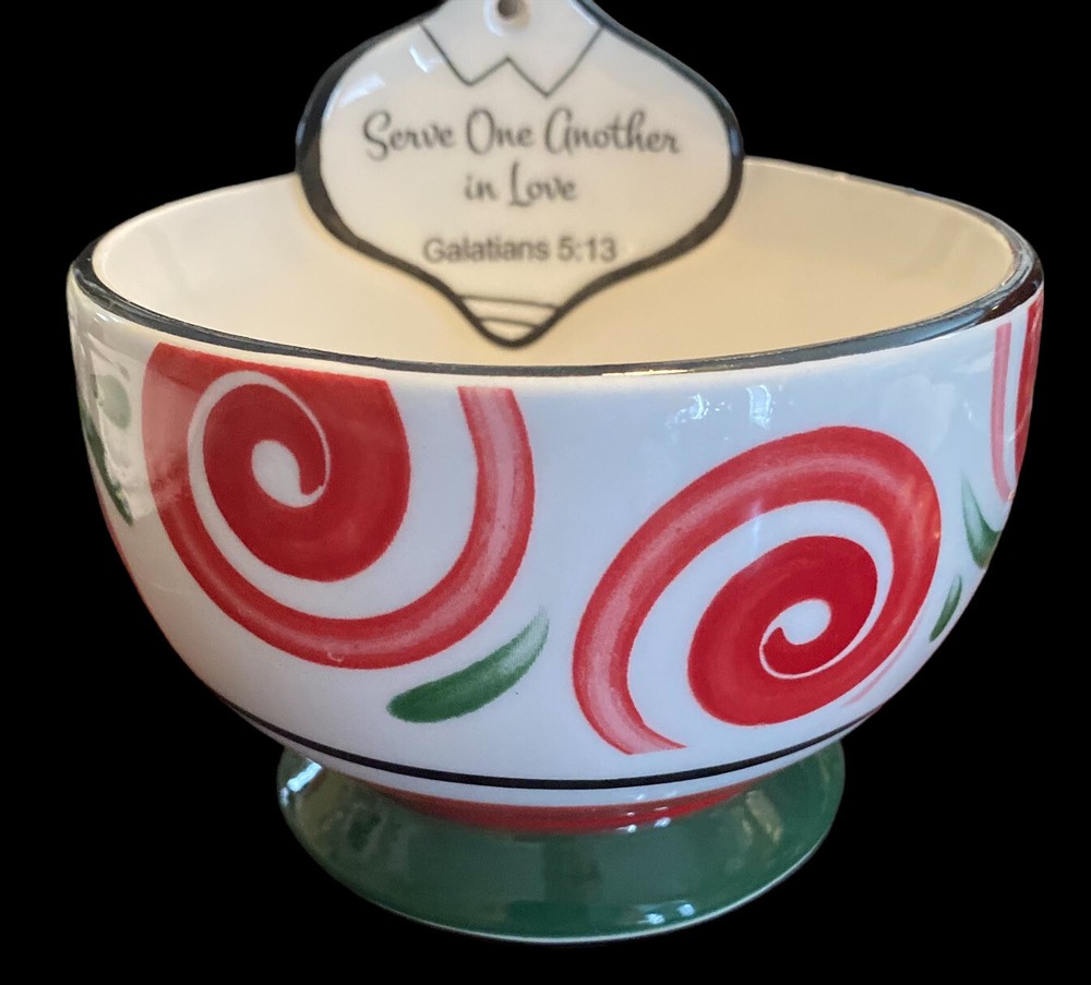 christmas dip bowl & spreader Galations 5:13