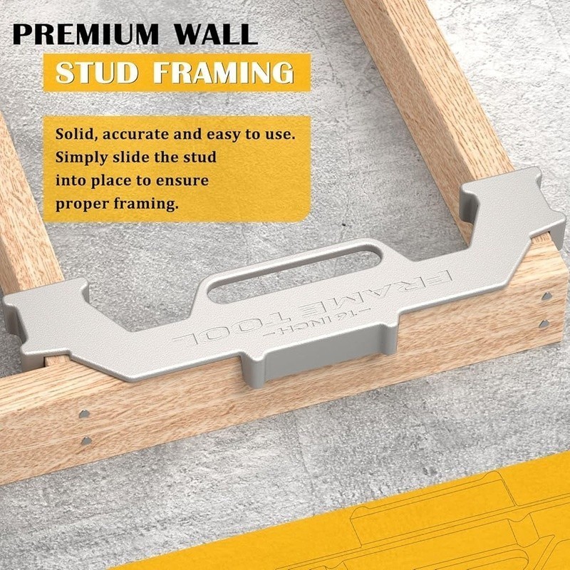 Framing Tools 16"On-Center Stud Layout Tool Cast Aluminum Framing Spacing Tool