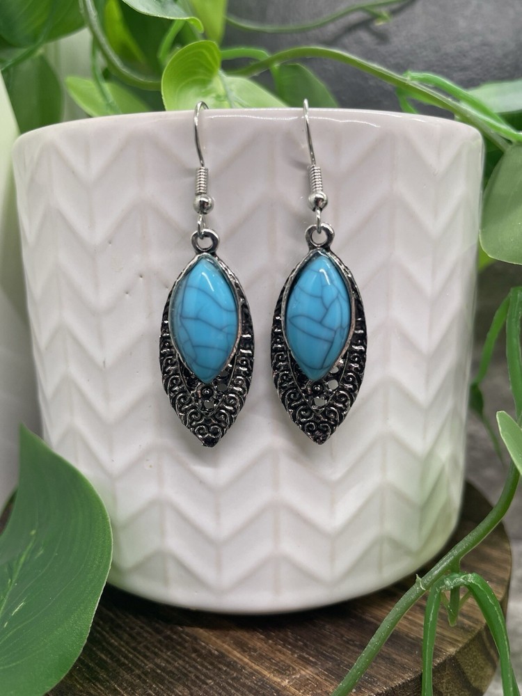 2” Silver-tone Retro Boho Dangle Earring Set New Free Ship B4554