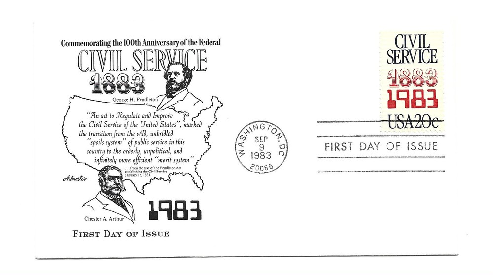 2053 Civil Service Centennial, Artmaster FDC