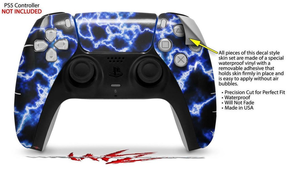 Skin Sony PS5 Controller Electrify Blue