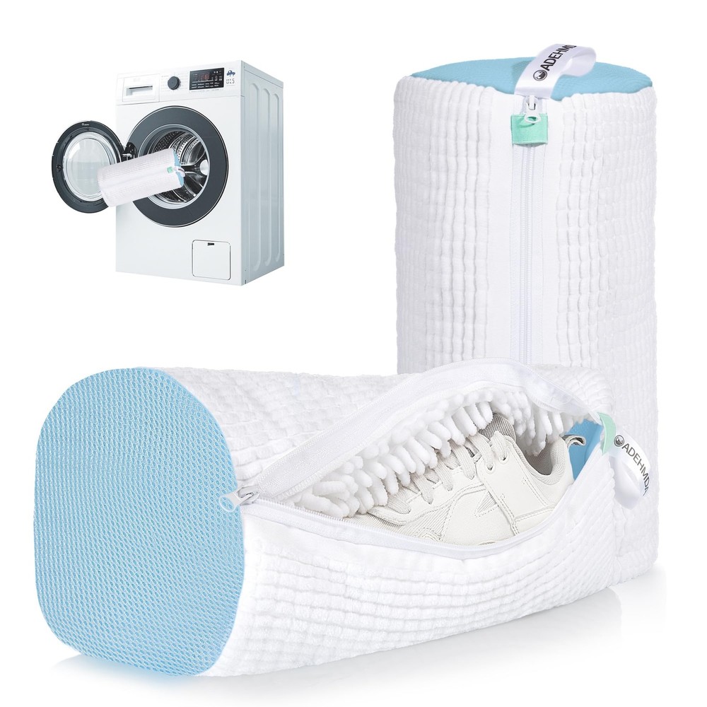 2 Pcs Shoe Washing Machine Bag Sneaker Laundry Extra Long Thick Microfiber