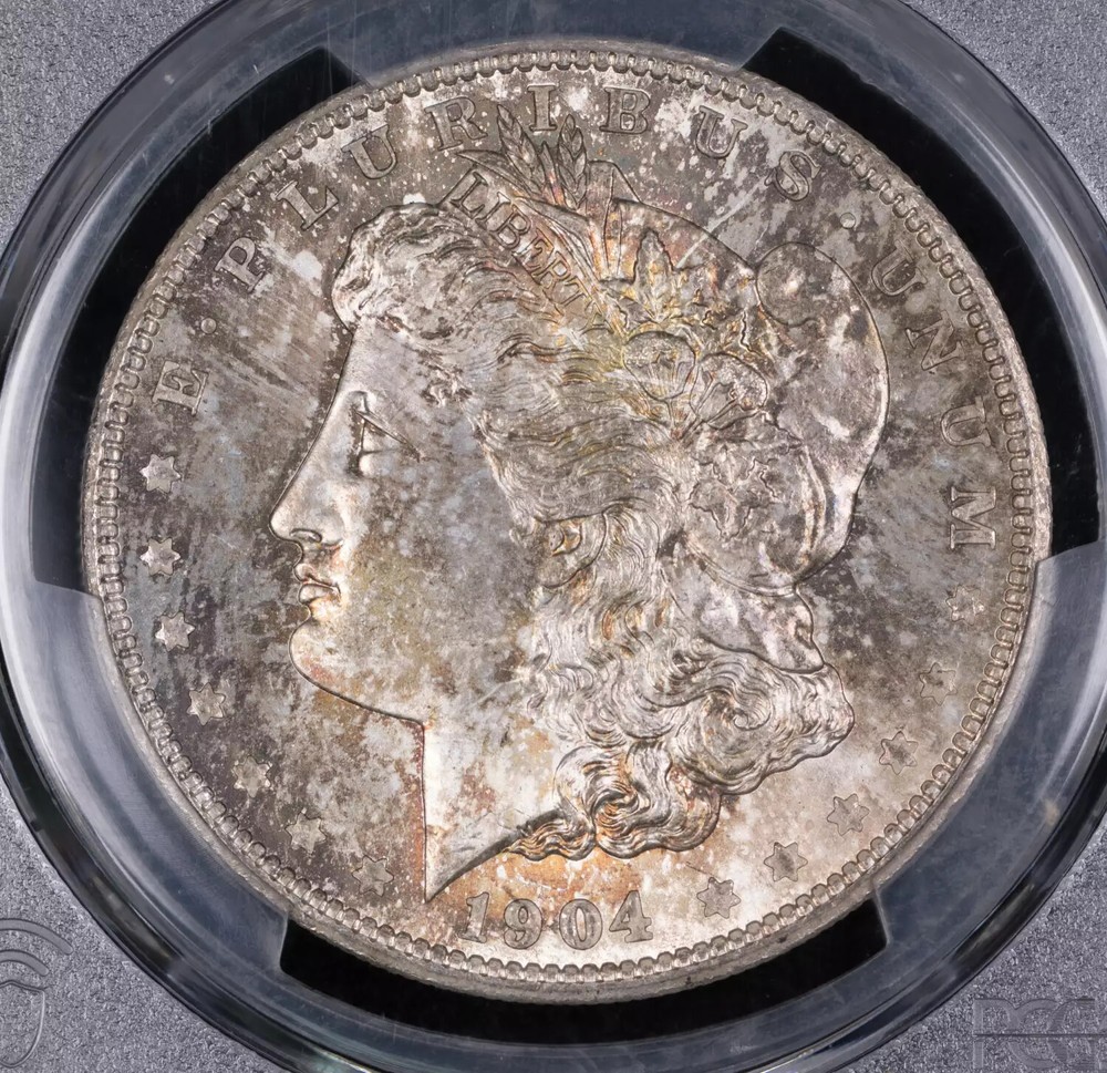 1904 O Morgan Silver Dollar PCGS MS-65 Toned