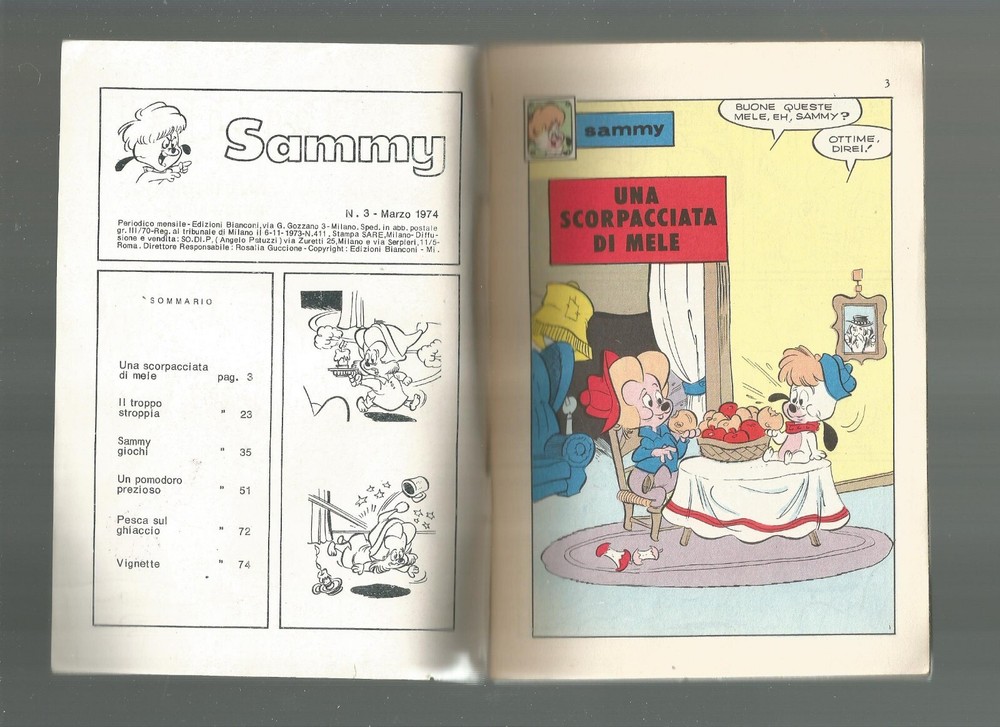 Sammy No.3 Year 1974 ed. Bianconi