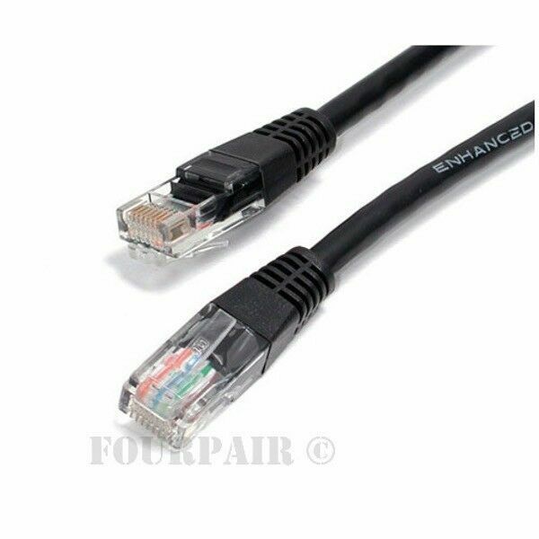 20 Pack Lot - 5ft CAT6 Ethernet Network LAN Router Patch Cable Cord Wire Black