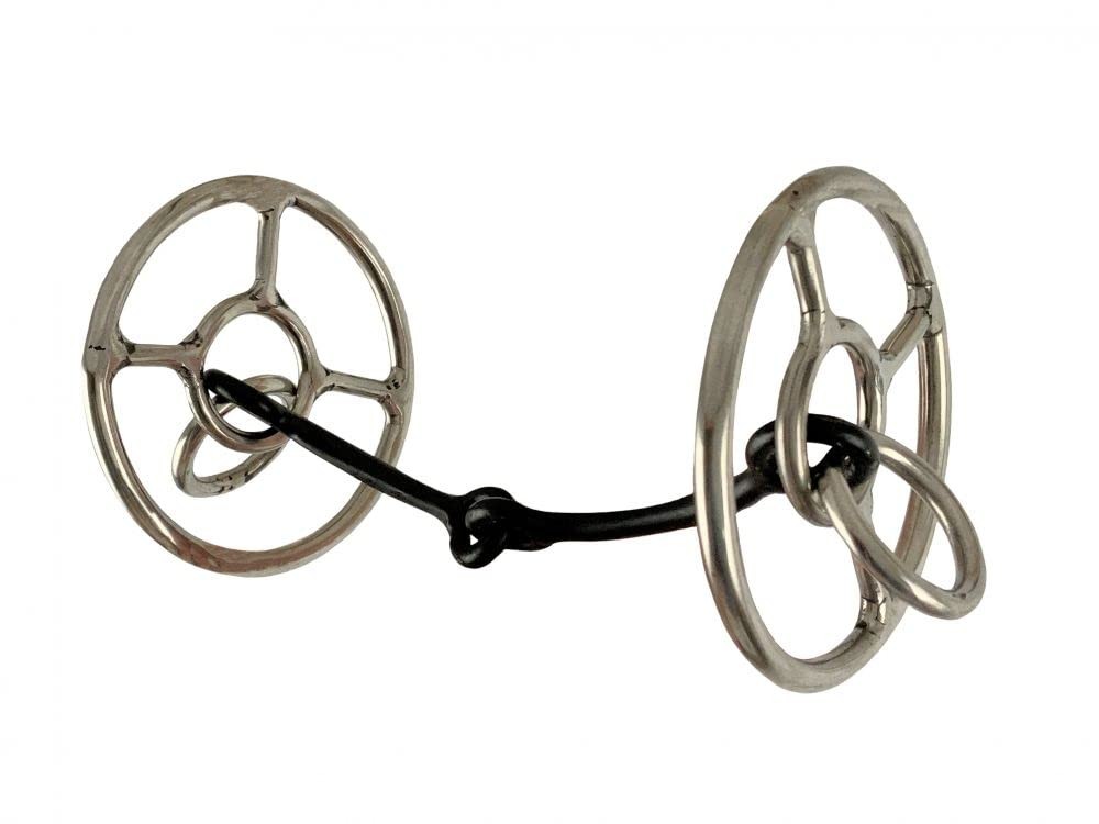 Showman Double Ring Sweet Iron Snaffle Bit