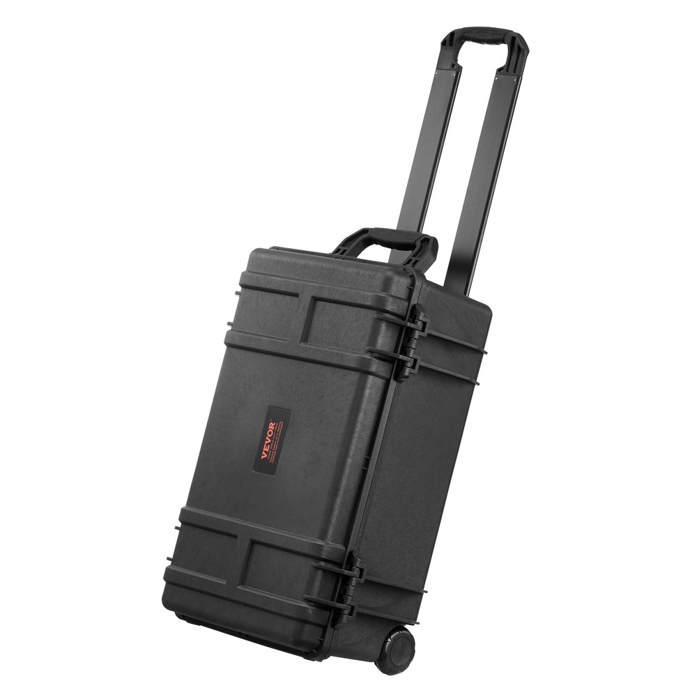 VEVOR 1.58 Cu.ft Weatherproof Hard Case with Retractable Pull Handles & Wheels