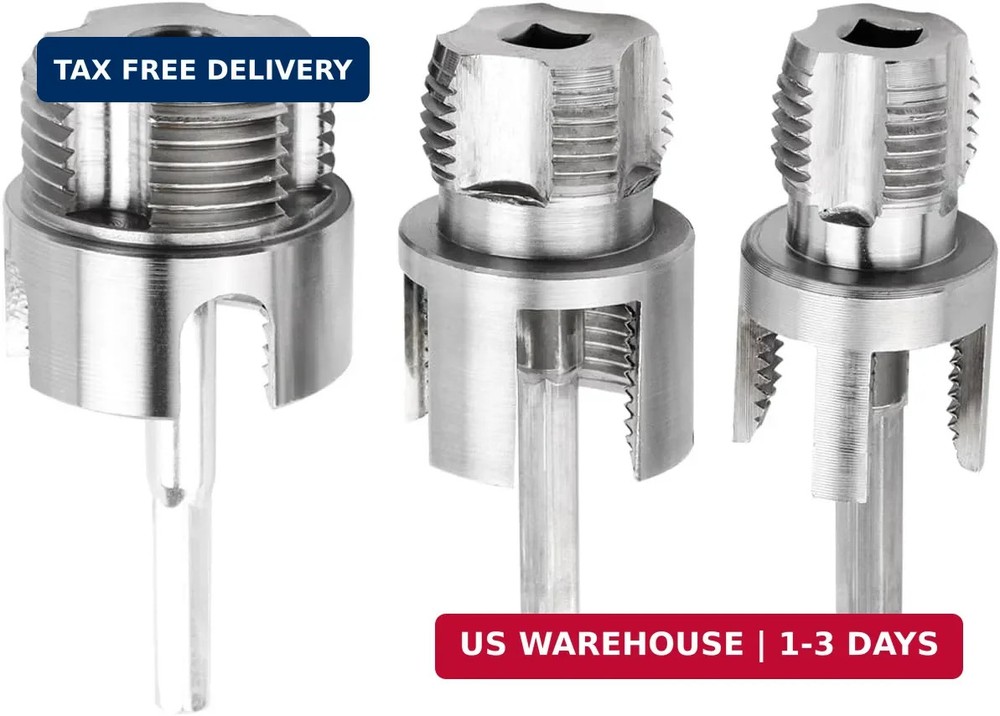 Wolfride 3Pcs Pipe Thread Cutting Tool, Integrated Internal & External Pipe Thre