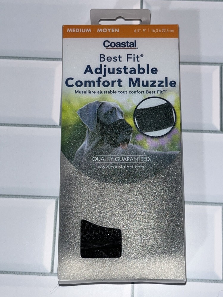 Coastal Best For Adjustable Comfort Dog Muzzle Black Medium NIB