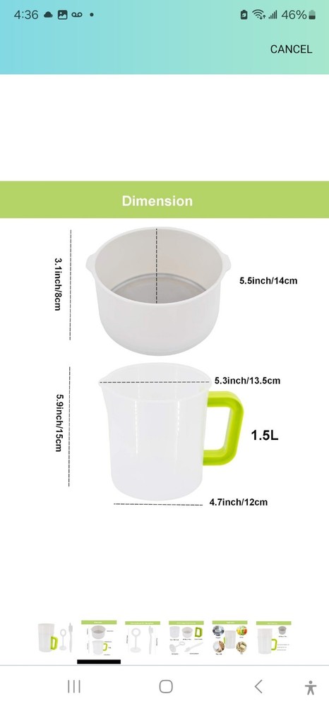 Podoy 1.5 Quart Multiple UseFood Strainer Yogurt Strainer, Nut Milk Filter