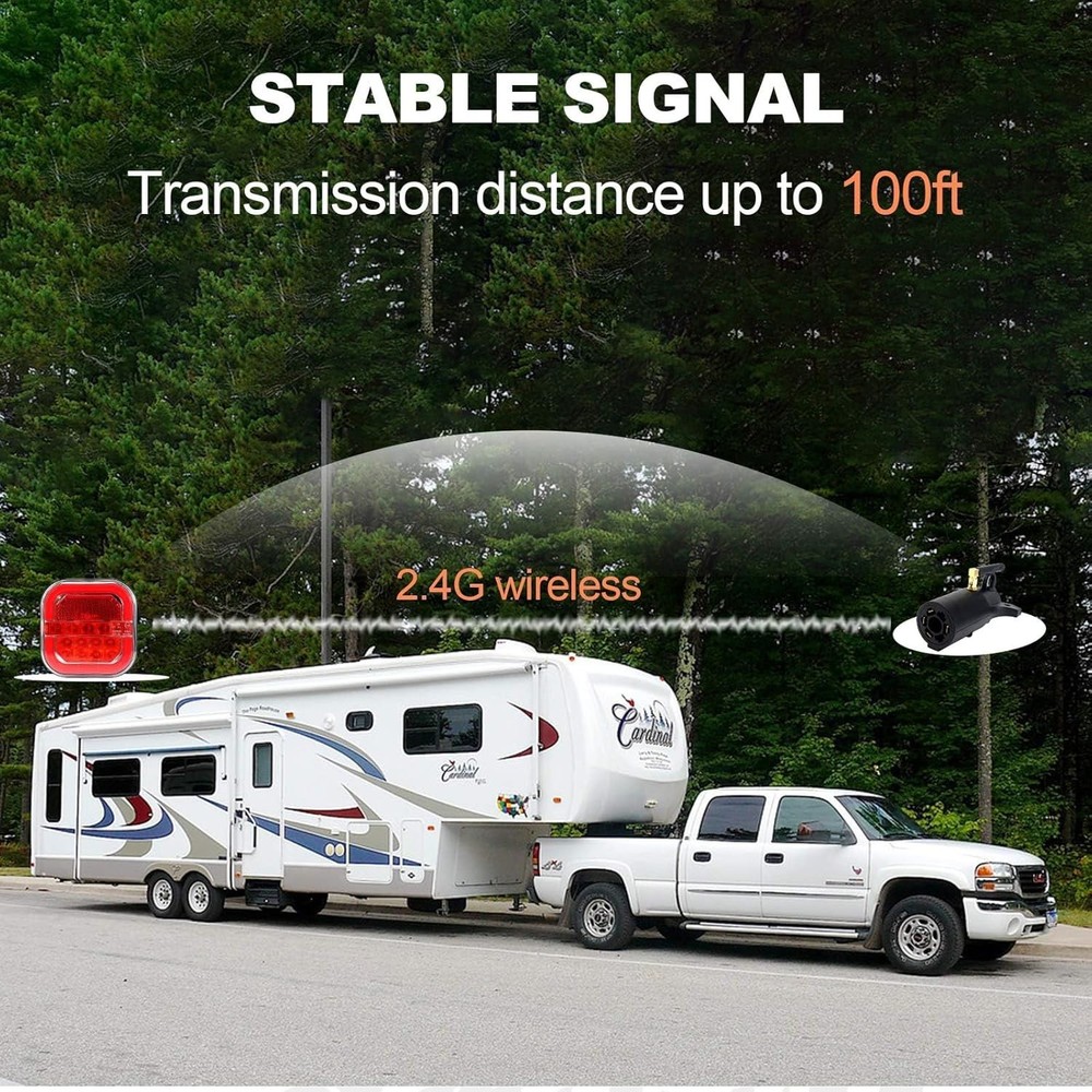 Portable Wireless Tail Lights - RV Camper