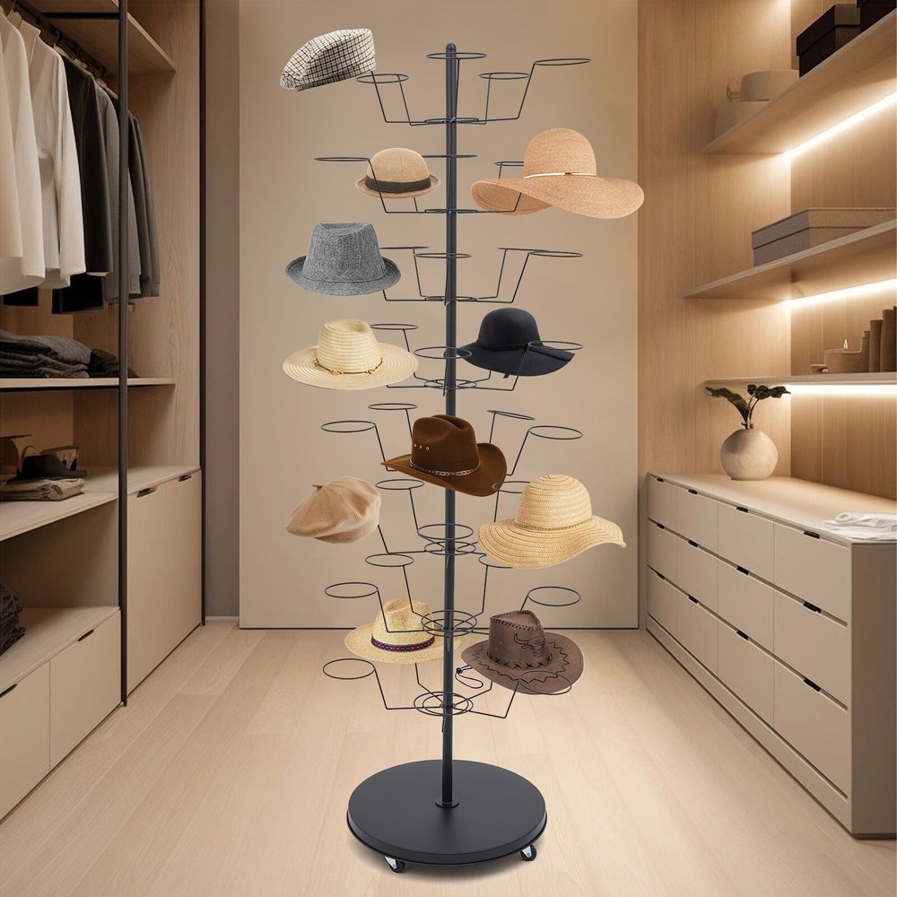 Hat Rack, Freestanding Hat Display Stand, 8-tier Hat Holders