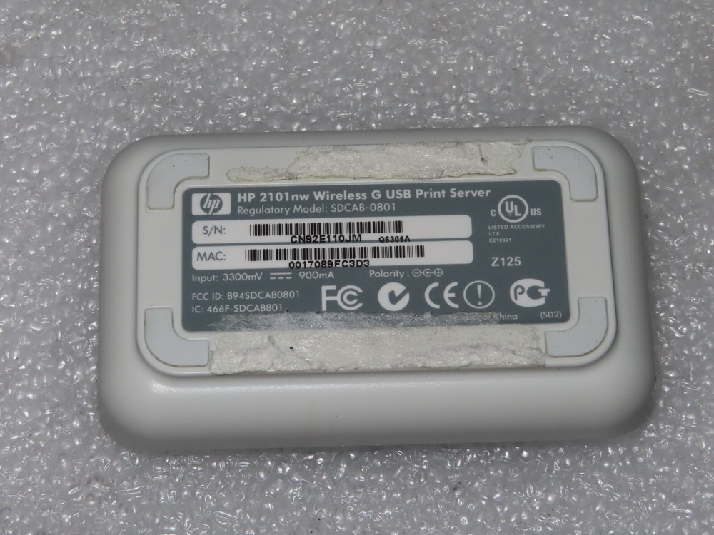 HP 2101NW Wireless G Usb Print SDCAB-0801