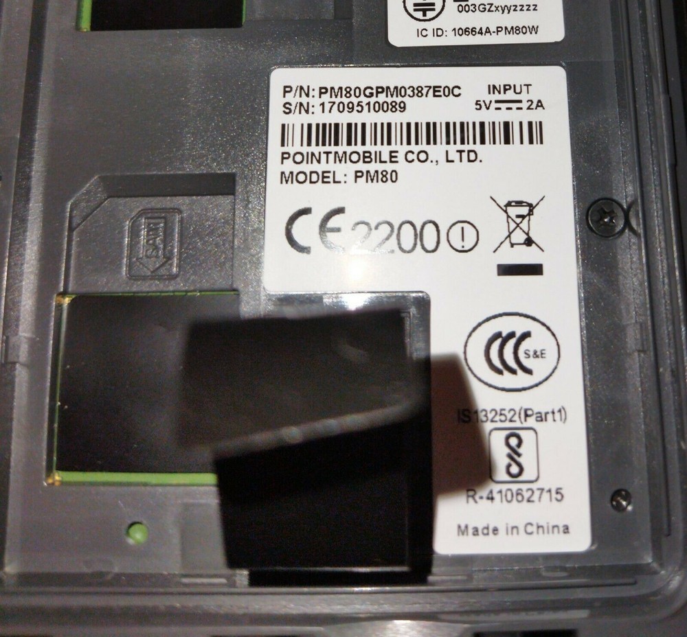Mobile Point Pm80 Android + Pm80ssc 2D Integrated Scanner Tested