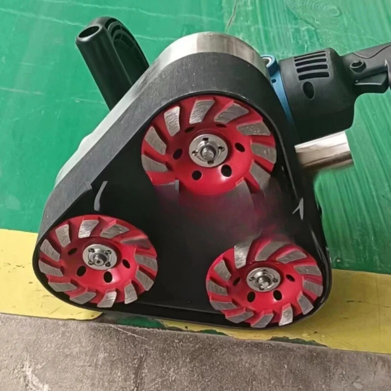 Handheld Three Head Dust-free Grinding Machine Concrete Floor Renovation Putty