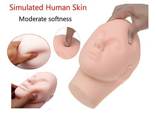 Eyelash Extensions Practice Mannequin Head, Cosmetology Training Mannequin Head
