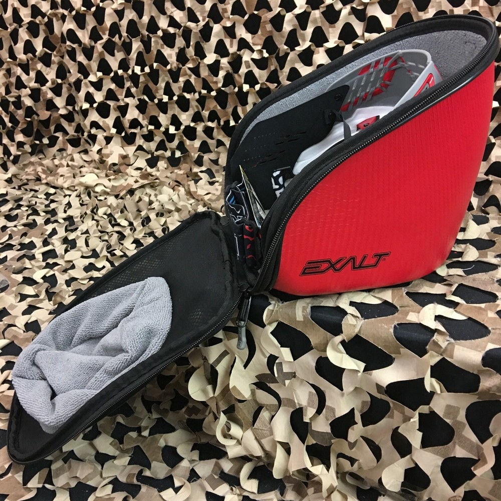 NEW Exalt V3 Universal Carbon Goggle Case - Red/Grey
