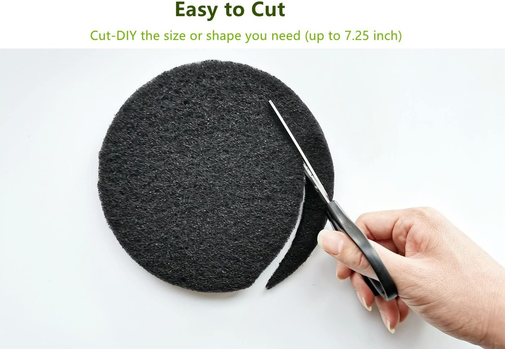 Kitchen Compost Bin Charcoal Filter 7.25 Inch Diameter Extra Thicker & Bigger-Ov