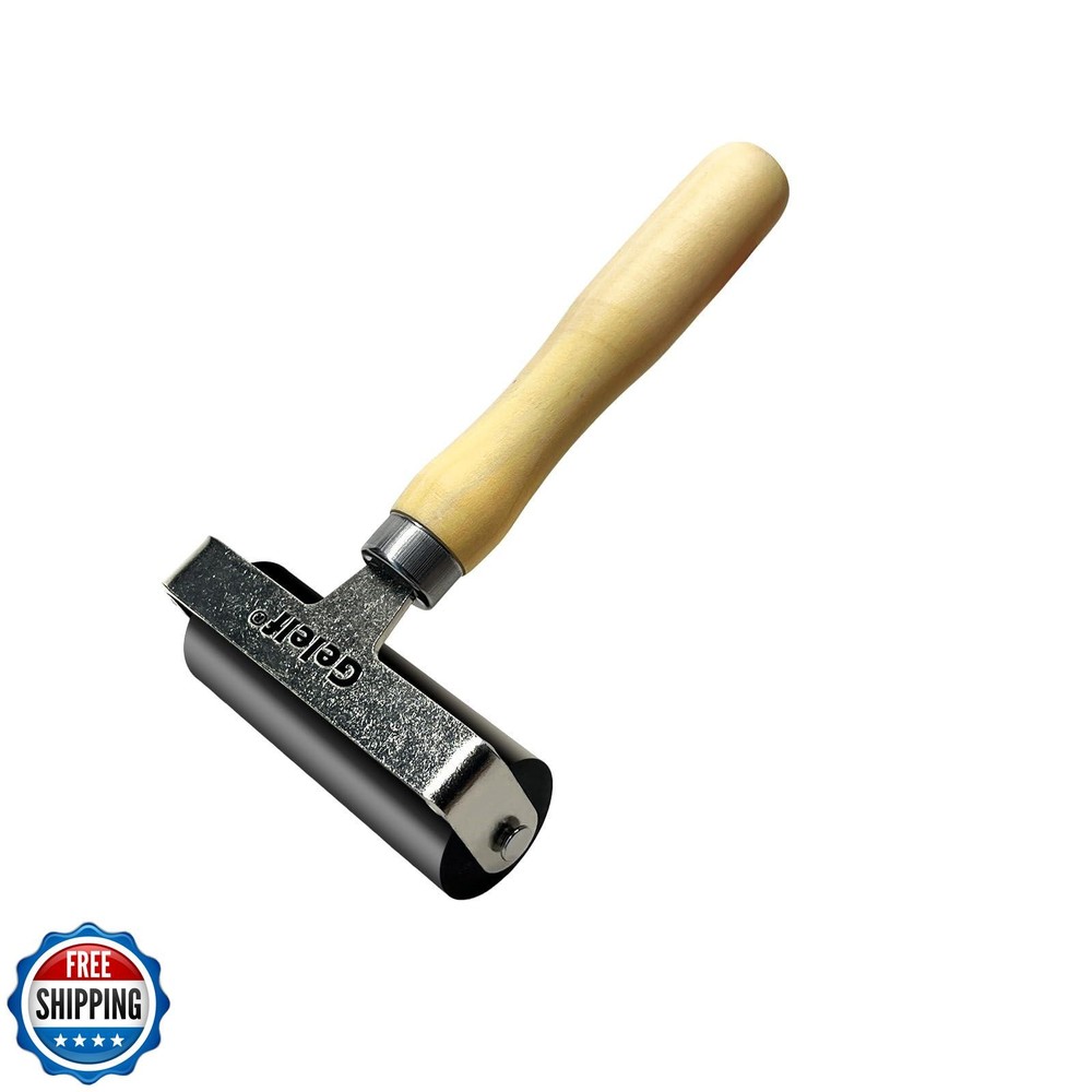 GELELF Smooth Peeling Brayer Roller - Wood Hand Roller Rollers Ink Roller Tap