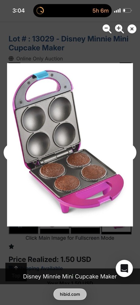 Disney Minnie Mouse Mini Cupcake Maker