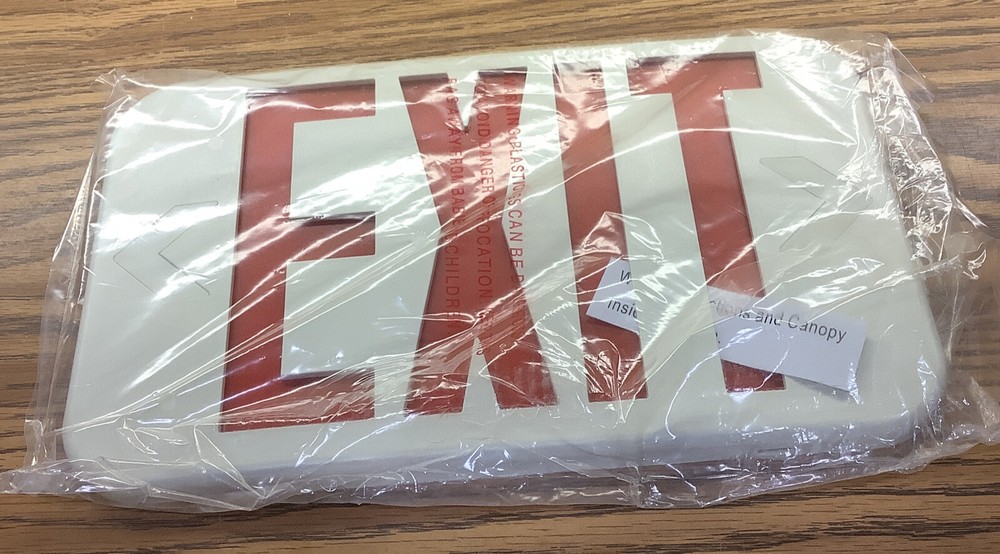 Slimline LED Thermoplastic Exit Sign Red