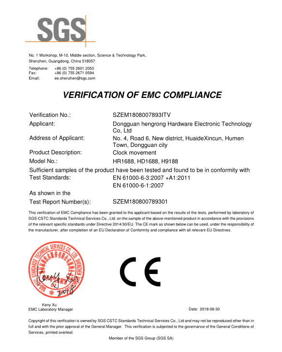 Diy Electronic Quartz Clock Movement Metal Hour Minute/second Hands