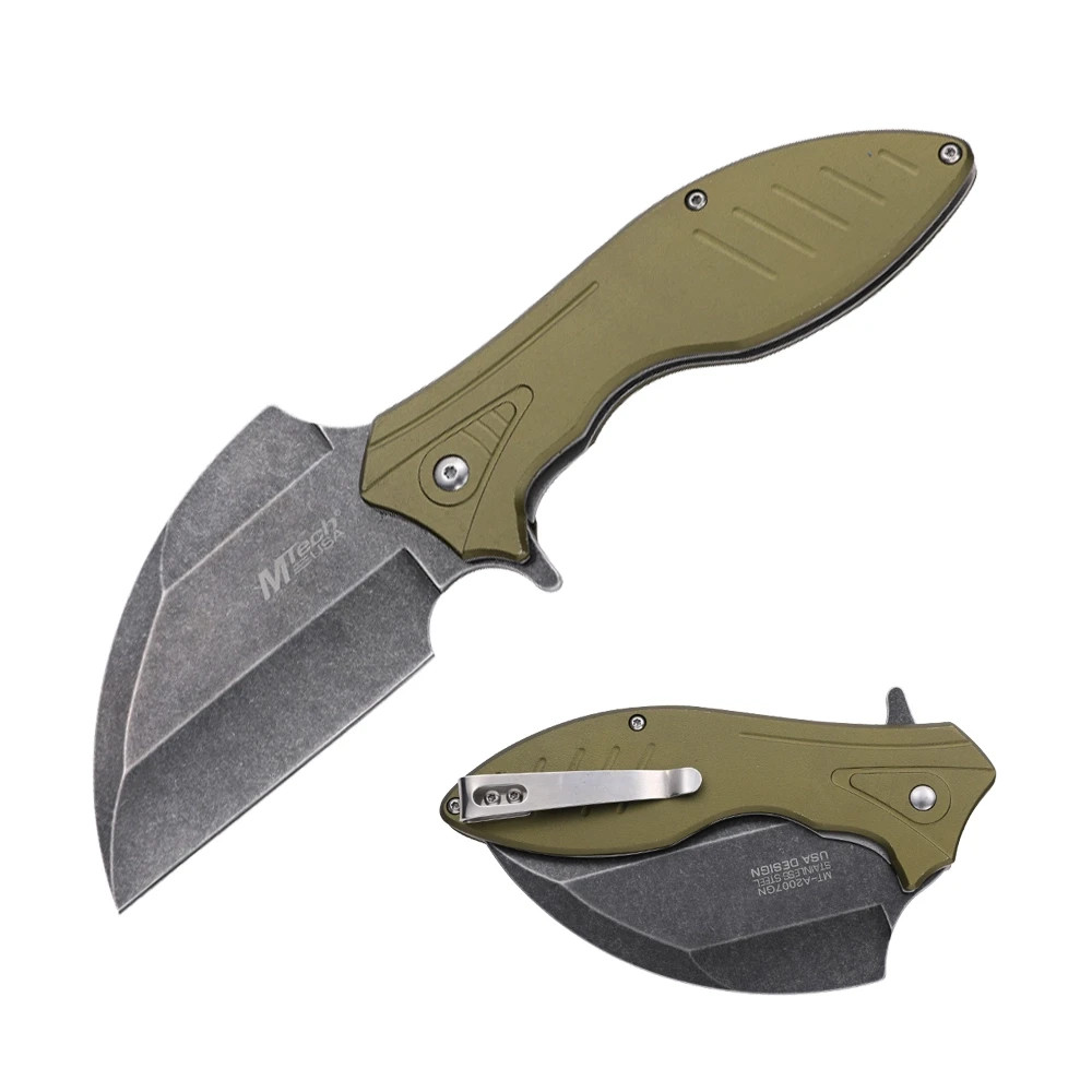 8.55" MTech Spring Assisted Knife w/Anodized Aluminum Handle & Pocket Clip