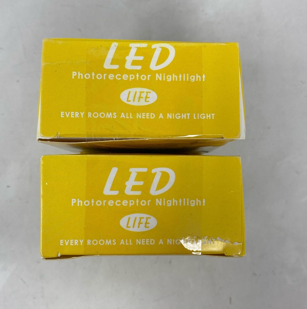 2-Pack Plug-In Mushroom Night Light - Yellow Mini Sensor Nightlights US Plug