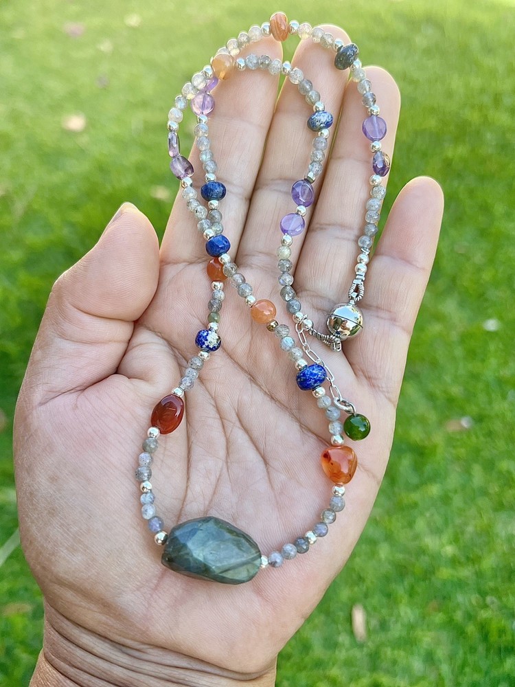 Hand made crystal necklace