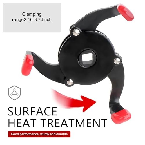 Car Filter Wrench, 3-Claw Adjustable Oil Filter Wrench Tool with Variable