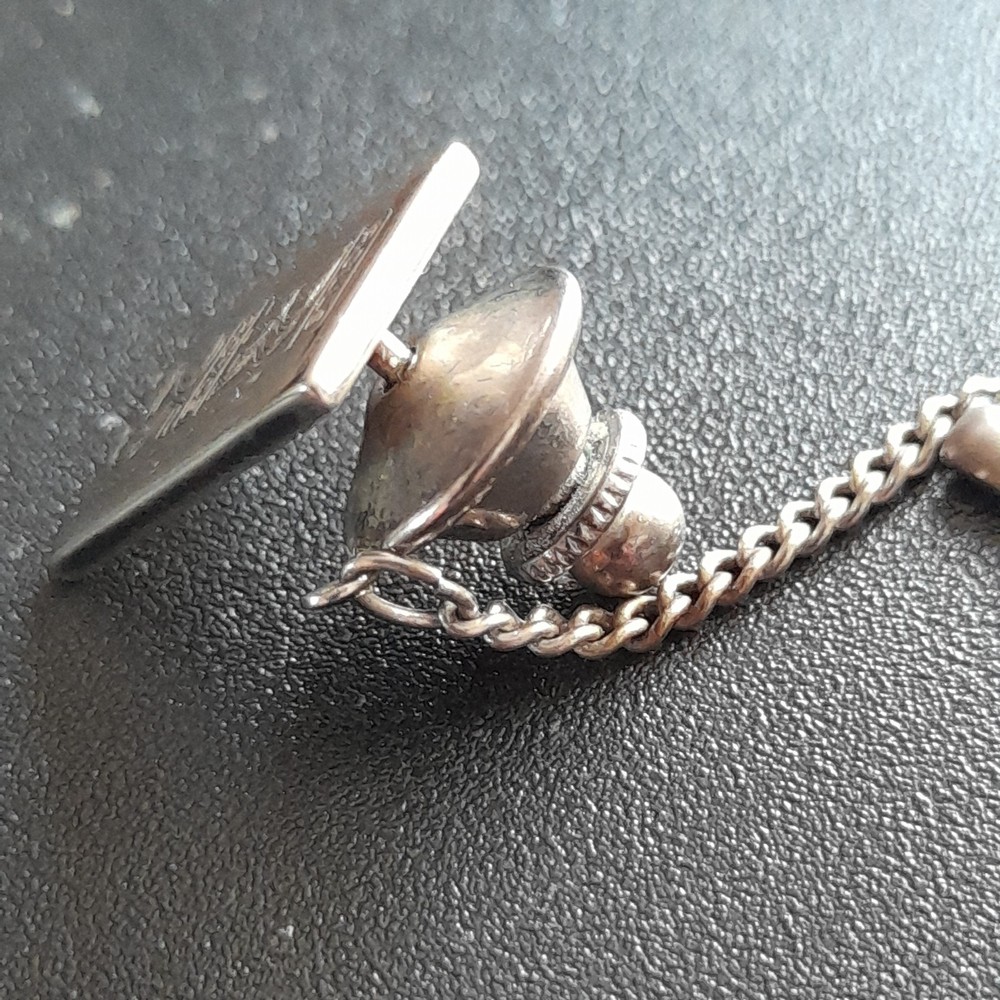 Rolls Royce Tie Pin & Chain Bar , 25 Year Service.