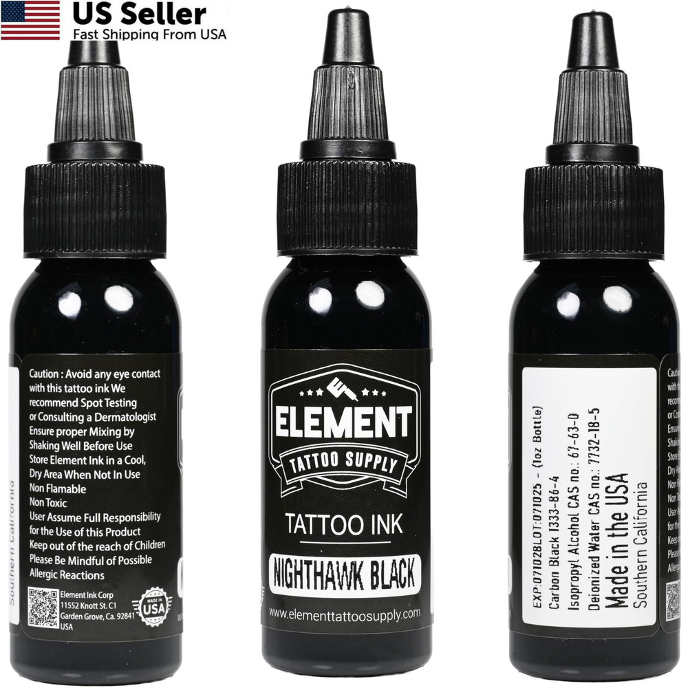 Element Tattoo Supply Nighthawk Black Ink 1oz | 1oz,