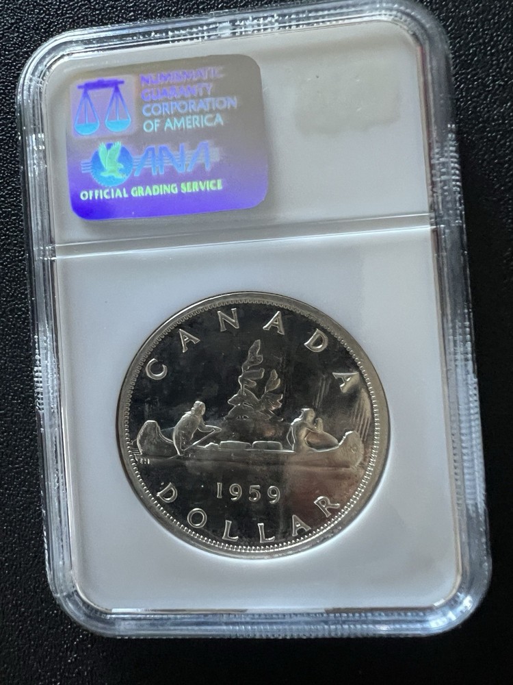 1959 Canada Silver Dollar, - NGC PL 65