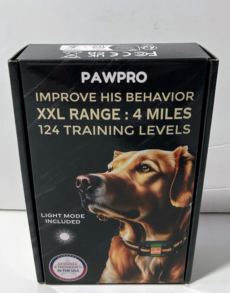 Dog Shock Collar with Remote, Unmatched 4-Mile Range, Night-Light Mode, Training
